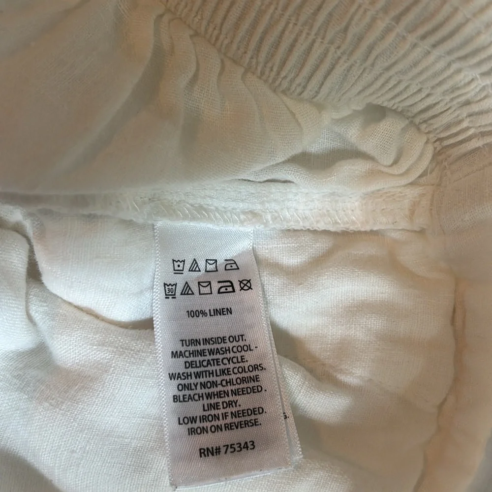 Christian Siriano 100% Linen‎ Pull On Pants - Picture 6 of 6
